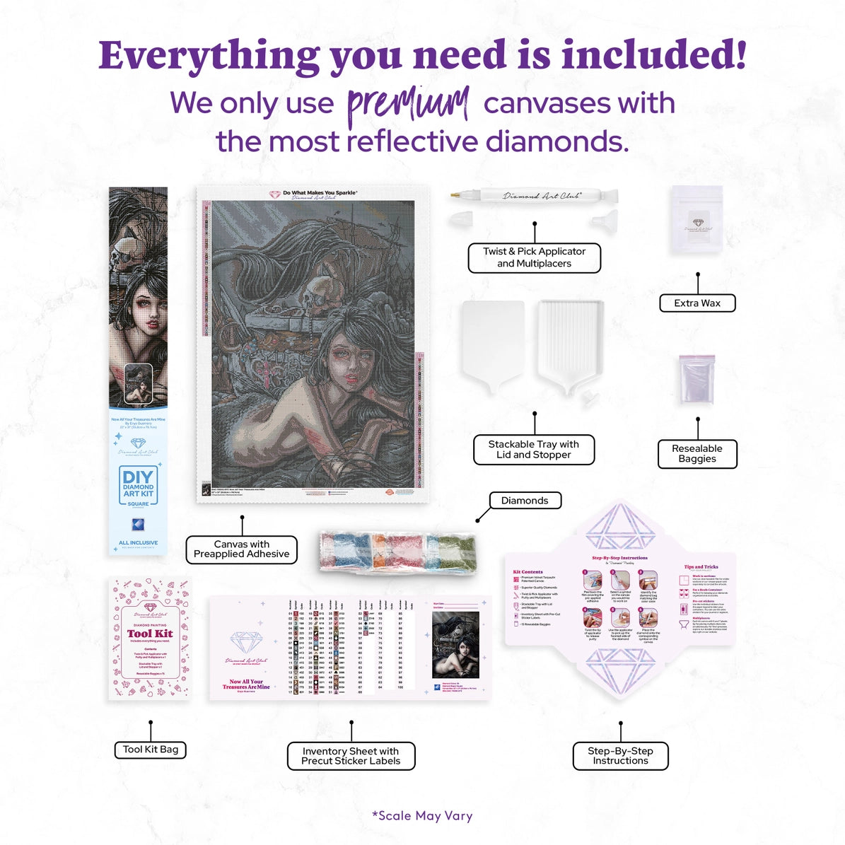 Now All Your Treasures Are Mine by Enys Guerrero, Diamond Art Kit