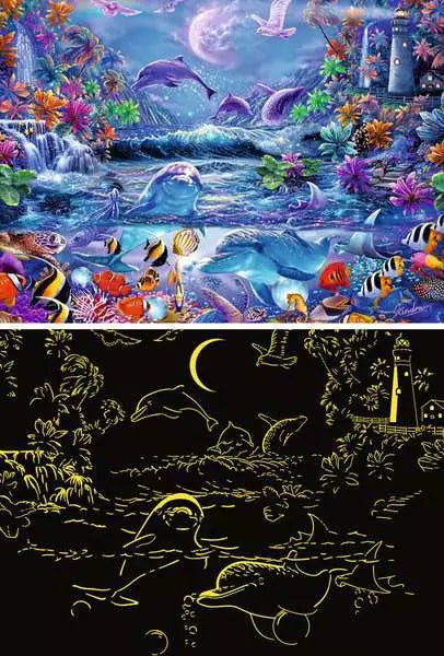 Moonlit Magic by Steve Sundram, 500 Piece Glow in the Dark Puzzle