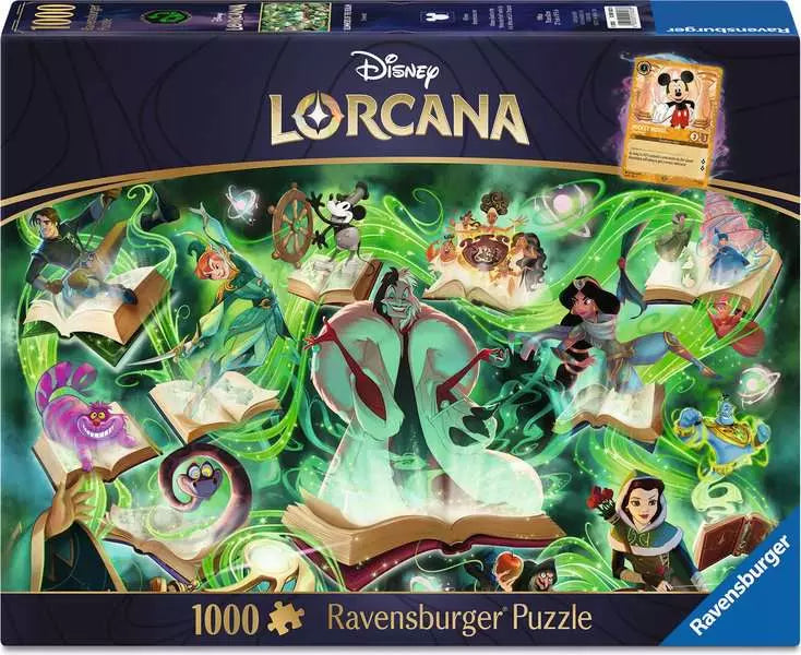 Disney Lorcana Glimmers of the Realm: Emerald, 1000 Piece Puzzle