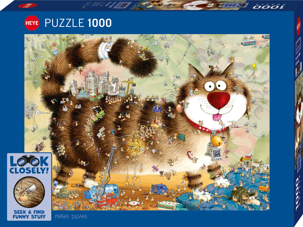 Look Closely - At the Cat by Marino Degano, 1000 Piece Puzzle