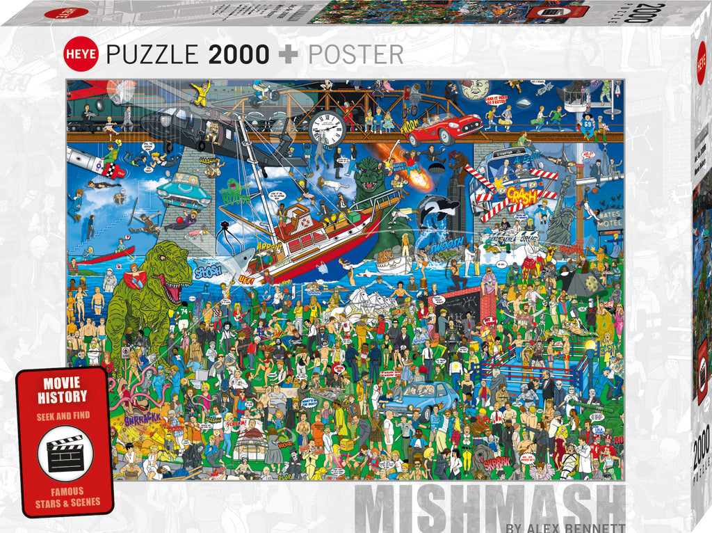 Movie History by Alex Bennett, 2000 Piece Puzzle