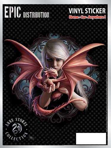 Dragon Kin by Anne Stokes, Large Sticker