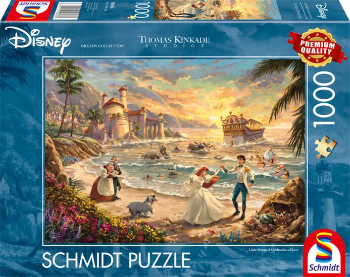 Little Mermaid Celebration of Love by Thomas Kinkade, 1000 Piece Puzzle