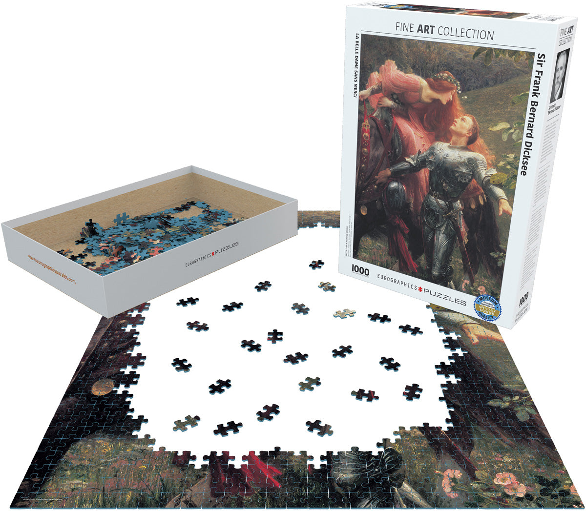 La Belle Dame sans Merci by Sir Frank Bernard Dicksee, 1000 Piece Puzzle