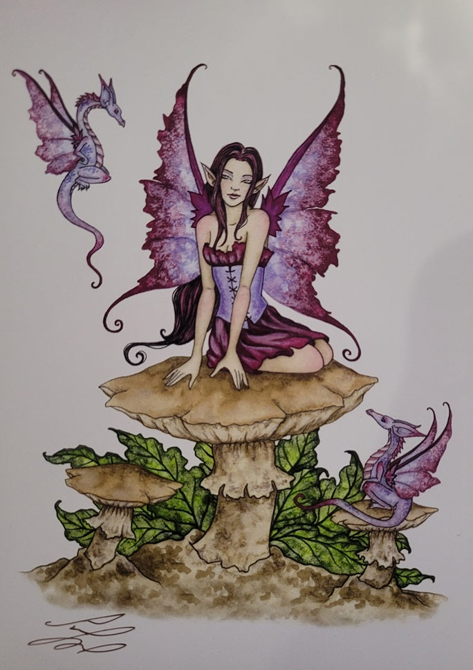 Mushroom Mischief by Amy Brown, Print