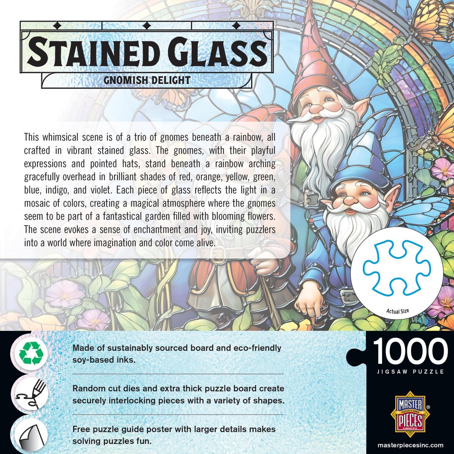 Stained Glass - Gnomish Delight by JQ Licensing, 1000 Piece Puzzle