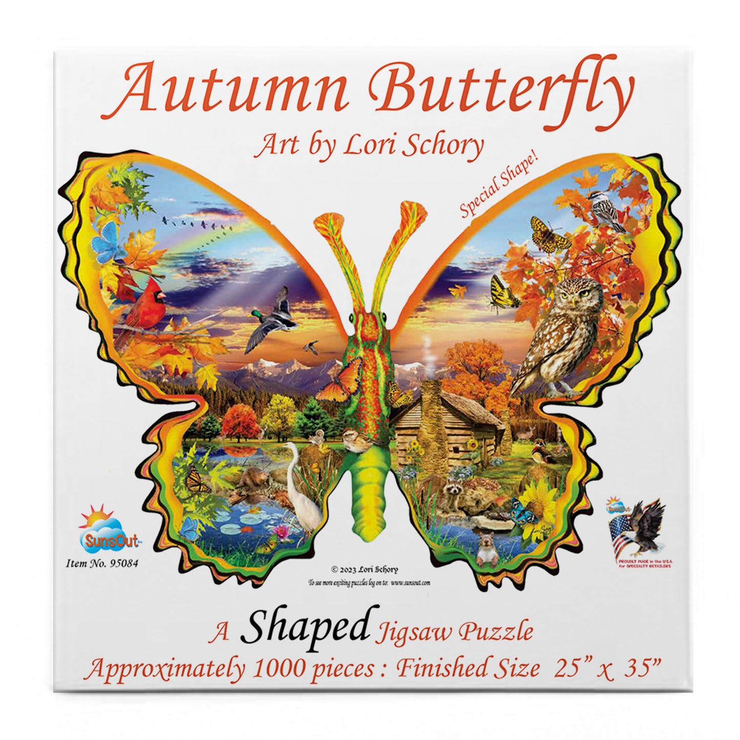 Autumn Butterfly by Lori Schory, 1000 Piece Shaped Puzzle