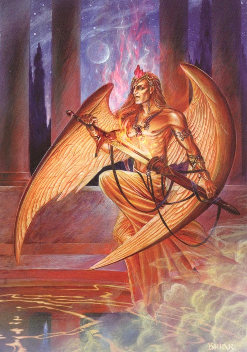 Angel Of Fire by Briar Greeting Card