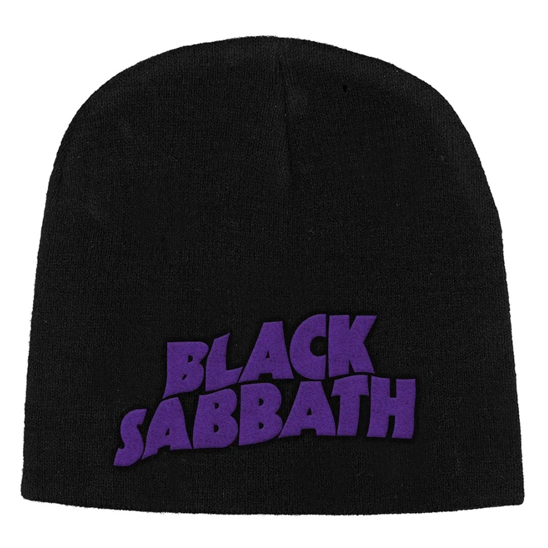 Black Sabbath - Purple Logo, Embroidered Beanie