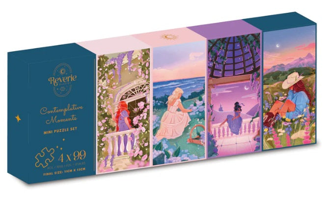 Contemplative Moments by Brittany Keller 4 x 99 Piece Mini Puzzle Set