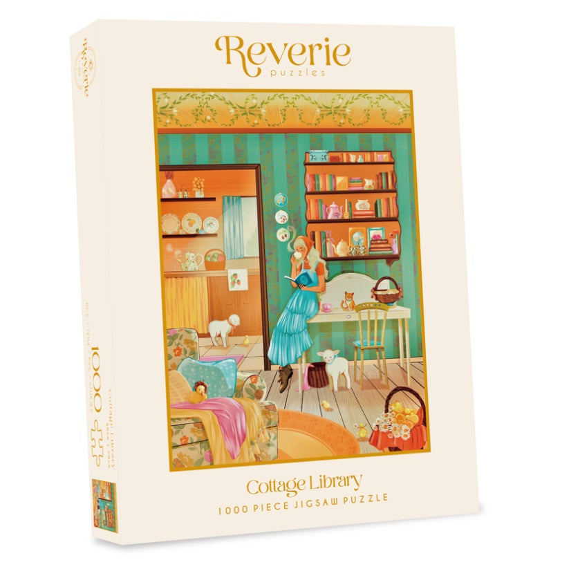 Cottage Library by Lorena Cerqueira, 1000 Piece Puzzle