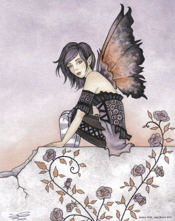 Garden Wall by Amy Brown, Print