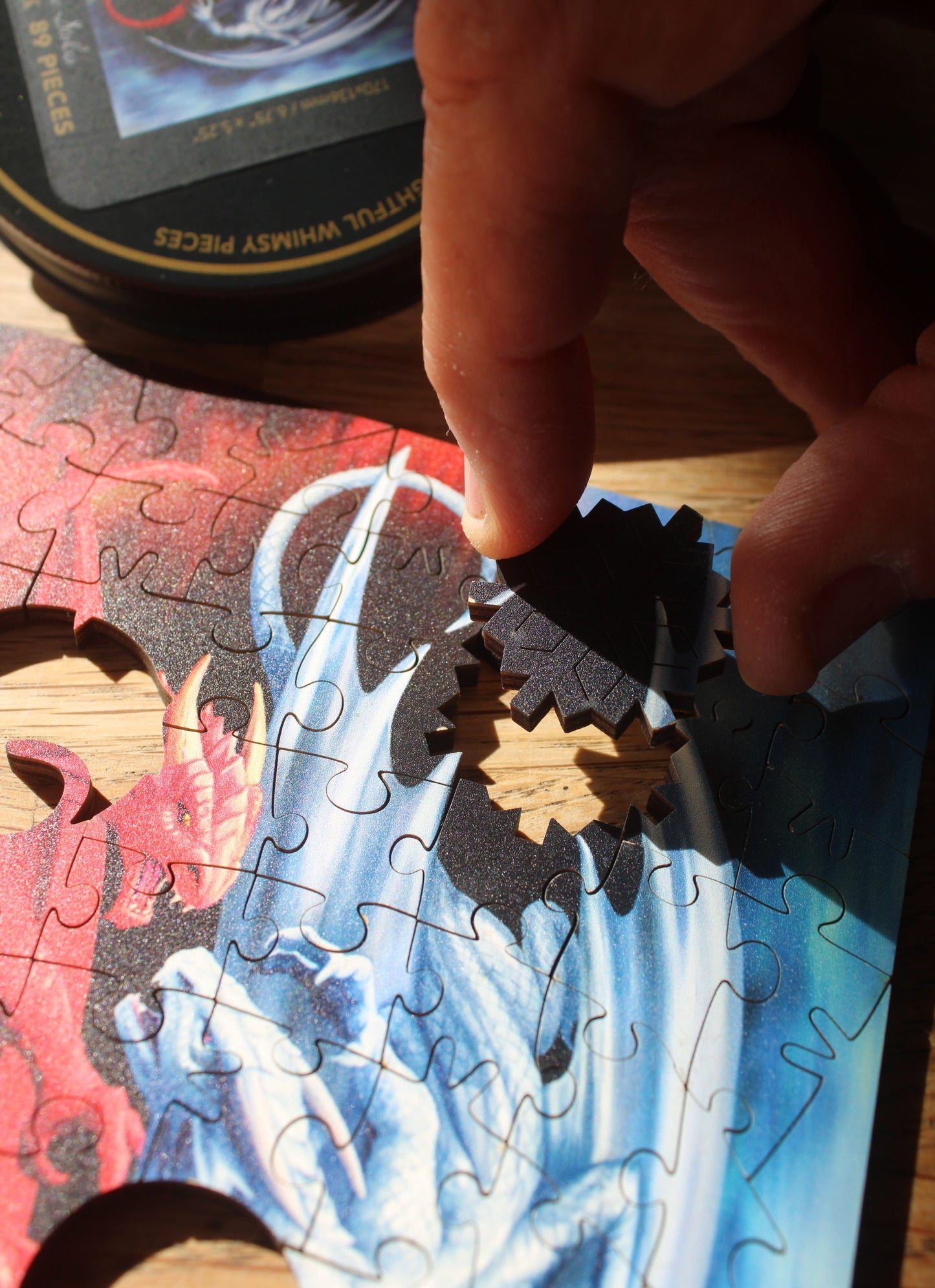 Fire & Ice by Anne Stokes, Mini Wooden 89 Piece Puzzle