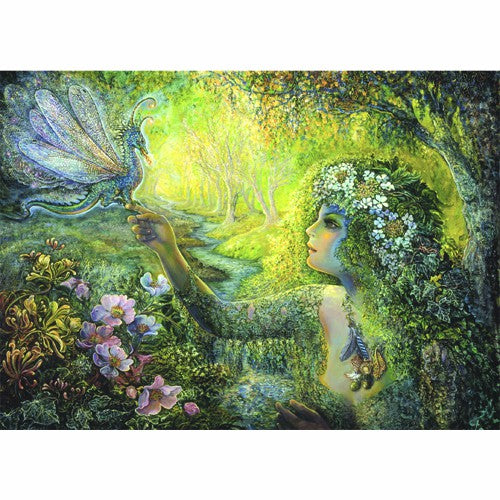 Dryad & The Dragonfly By Josephine Wall, Greeting Card