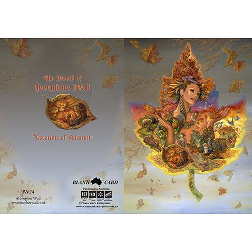 Creation of Autumn by Josephine Wall, Greeting Card