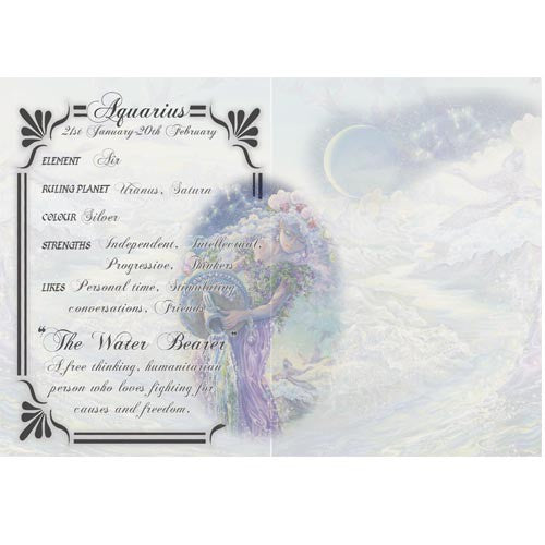 Aquarius by Josephine Wall, Greeting Card