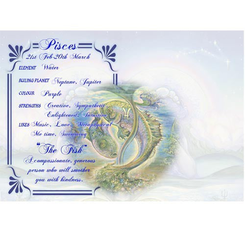 Pisces by Josephine Wall, Greeting Card