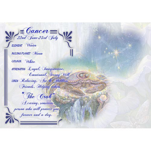 Cancer by Josephine Wall, Greeting Card