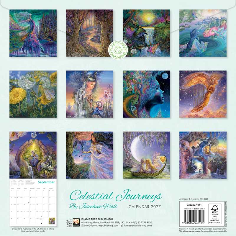 Celestial Journeys By Josephine Wall Calendar 2027