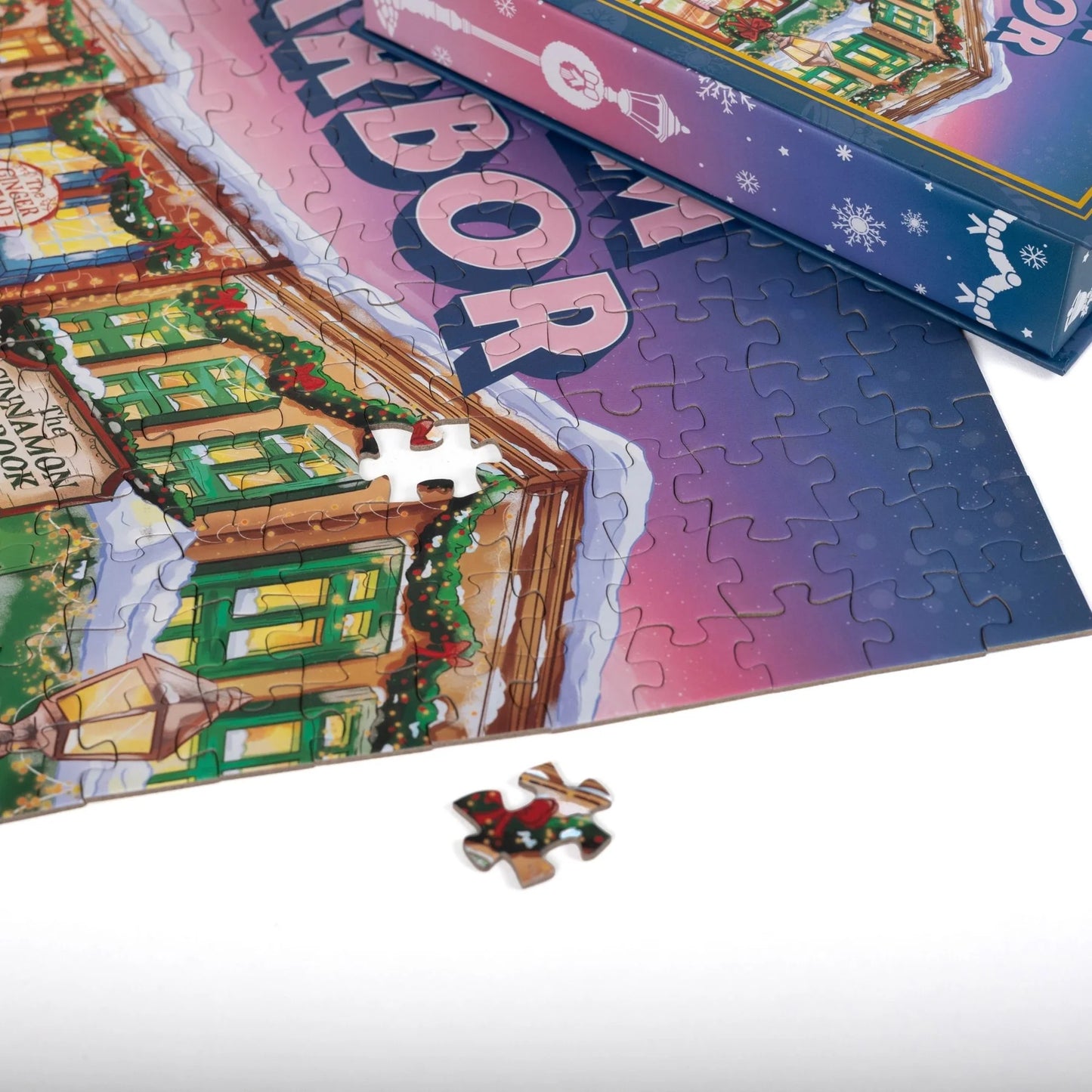 Holidays on Main Street by Mireia Martínez - Dream Harbor, 250 Piece Keepsake Puzzle