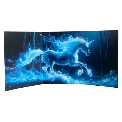 Trifold Starlit Blue Unicorn Card