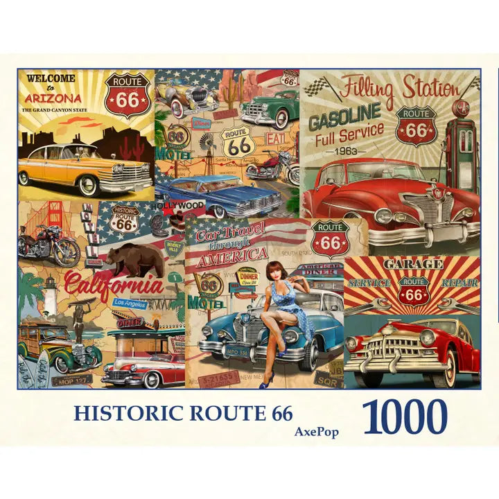 Historic Route 66 by Axe Pop, 1000 Piece Puzzle
