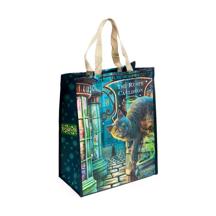Lisa Parker the Rusty Cauldron Cat Reusable Shopping Bag FairyPuzzled