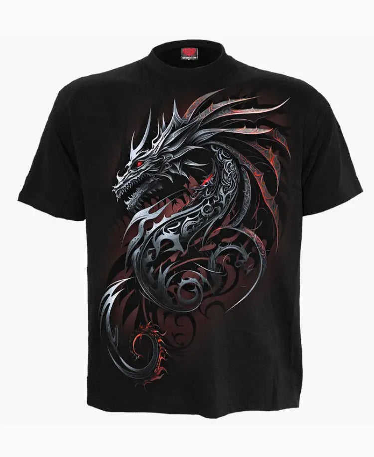 Dragon Shards - Front Print T-Shirt Black