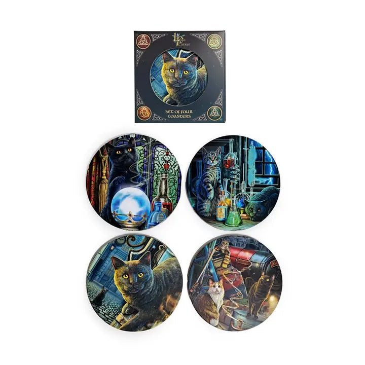 Lisa Parker Magical Cats (second edition) Set of 4 Cork Coasters