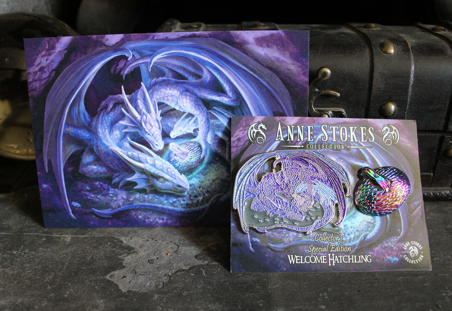 Welcome Hatchling by Anne Stokes, Collector’s Edition Pin Set
