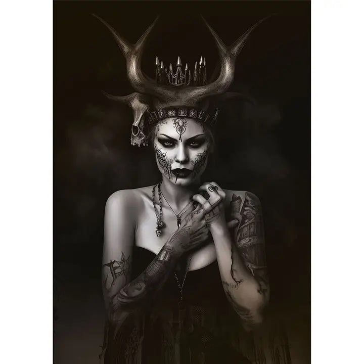 Goth Witch Tattoo, A6 Postcard Print