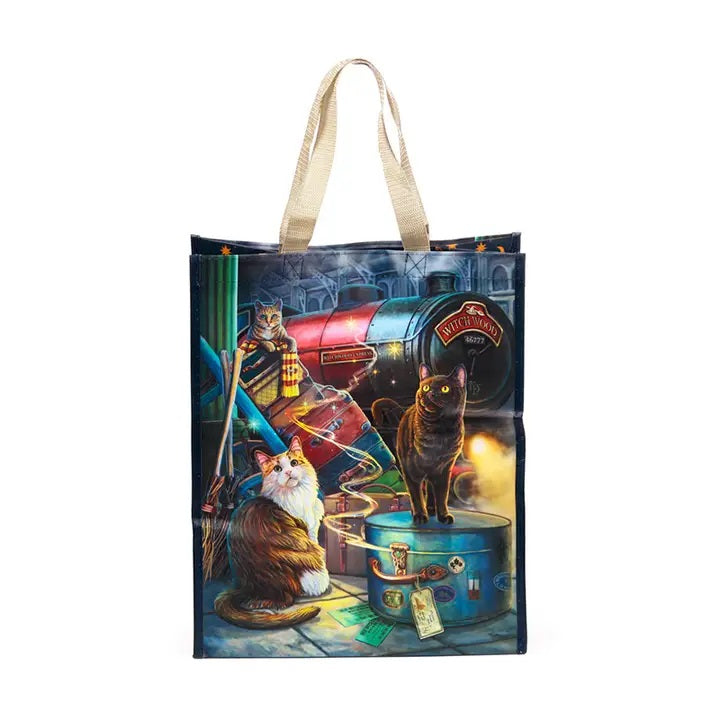 Lisa Parker Witchwood Express Cat Reusable Shopping Bag