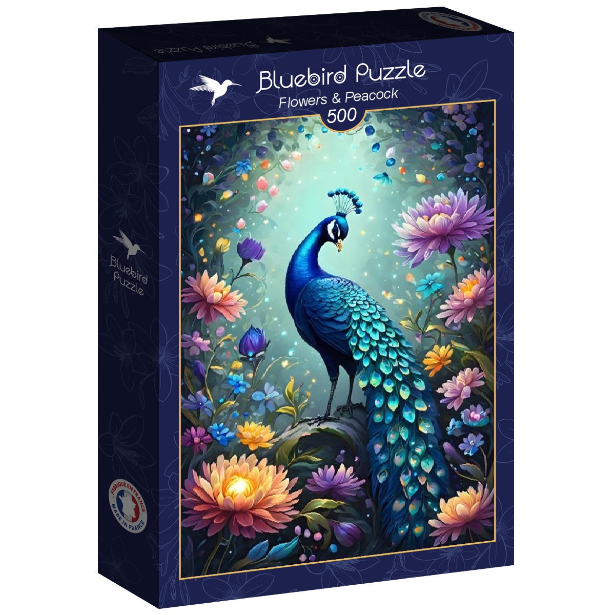 Flowers & Peacock by 123RF, 500 Piece Puzzle