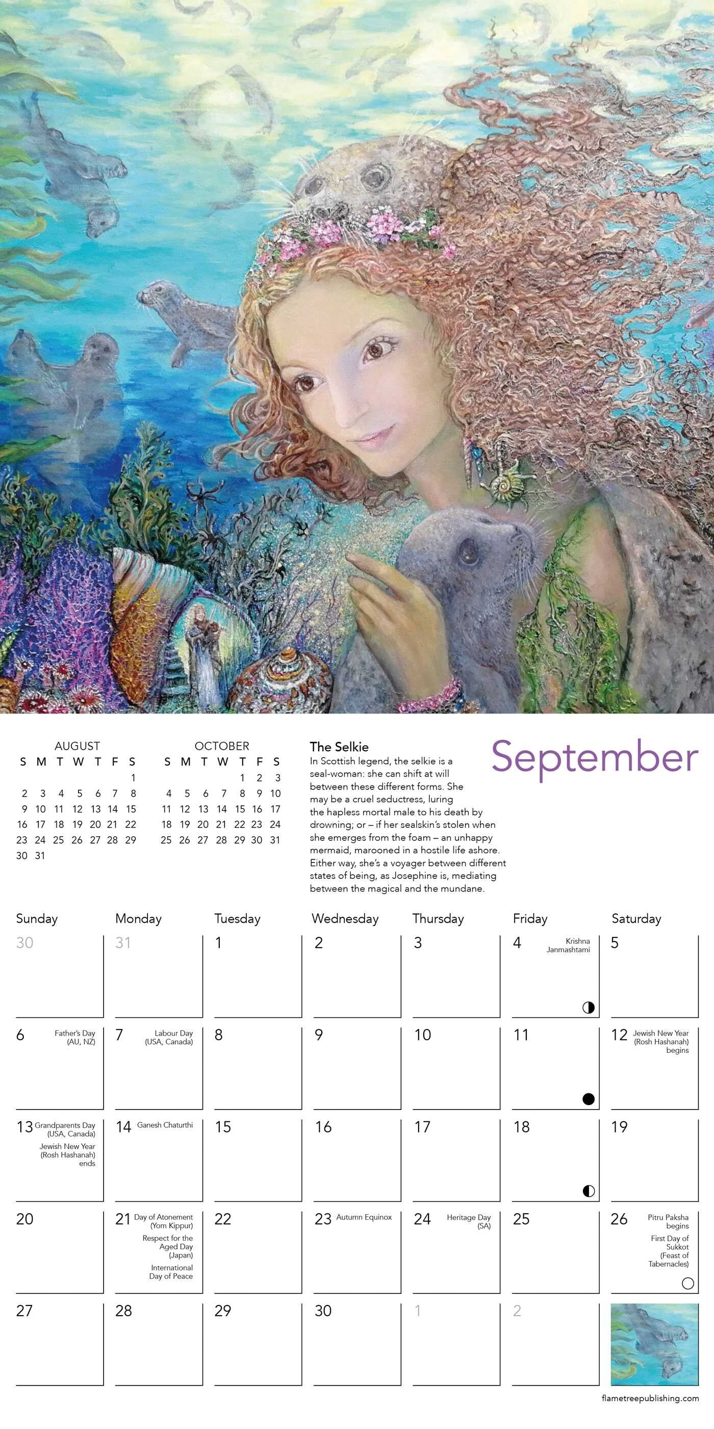 Celestial Journeys by Josephine Wall Mini Wall Calendar 2026 (Art Calendar)