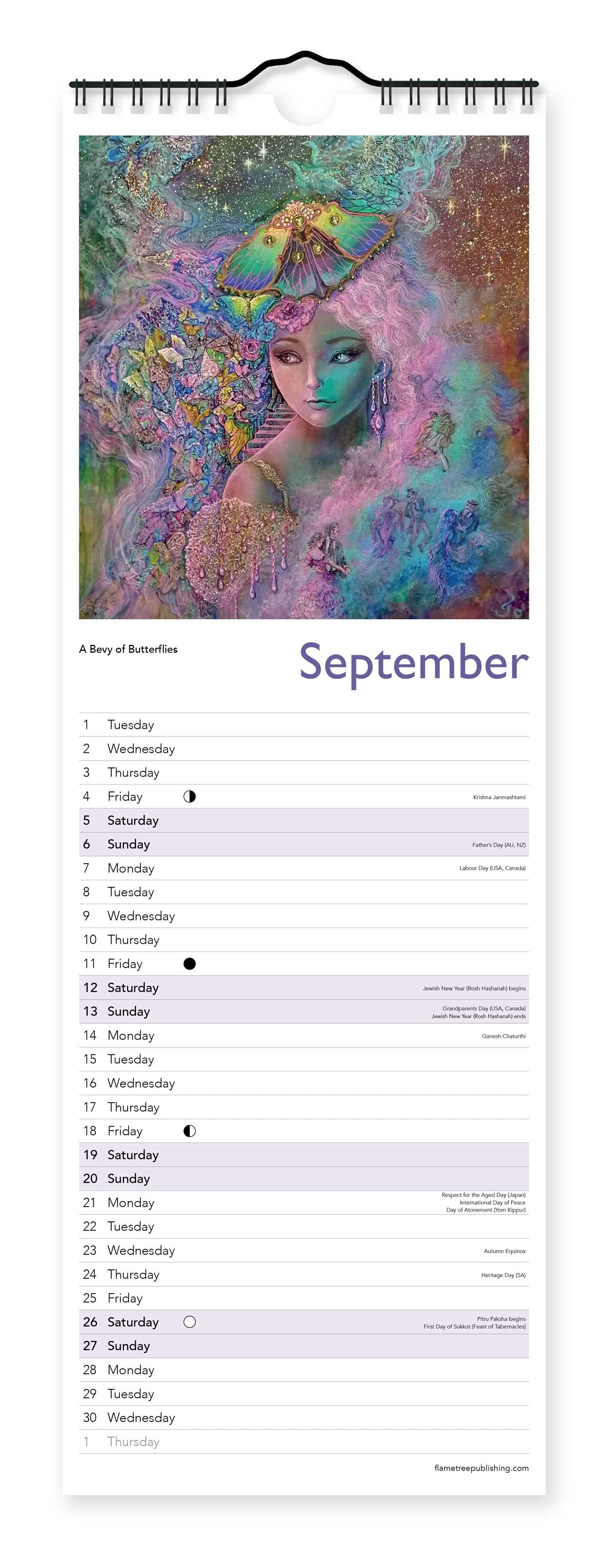 Celestial Journeys by Josephine Wall Slim Calendar 2026 (Art Calendar)