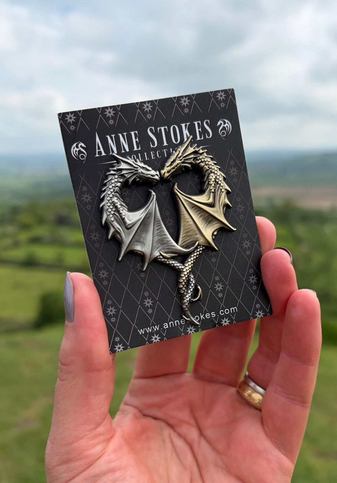 Dragon Heart by Anne Stokes, Sculpted Metal Pin Badge