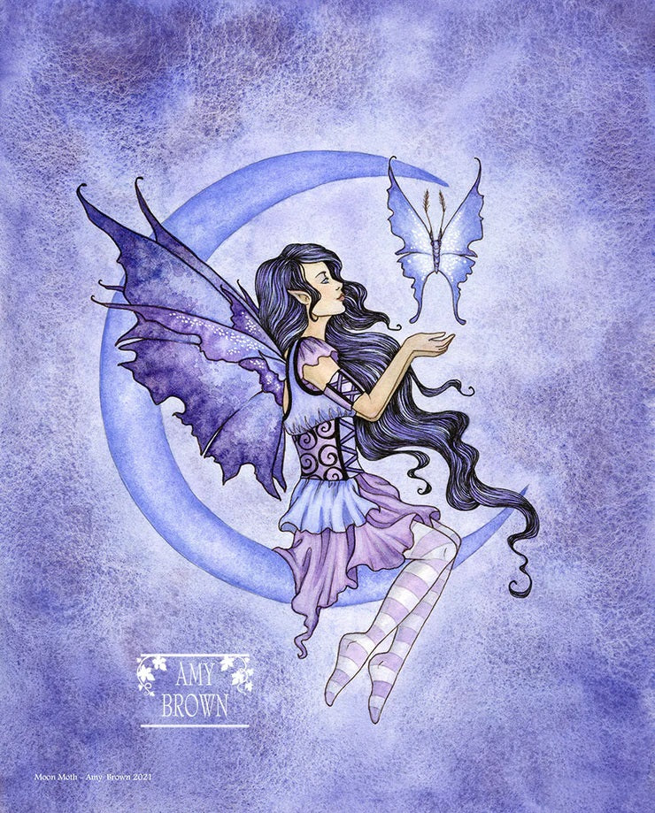 Moon Moth by Amy Brown, Print – FairyPuzzled