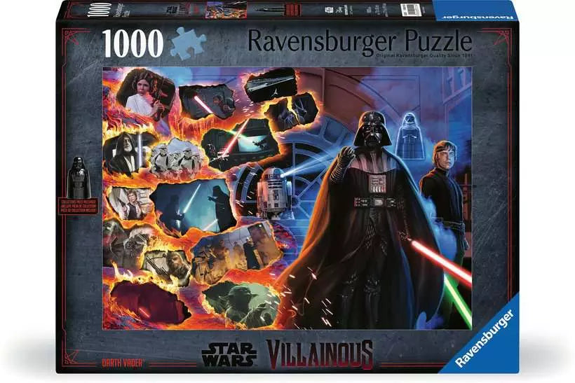 Disney Villainous - Star Wars - Darth Vader, 1000 Piece Puzzle and Fig