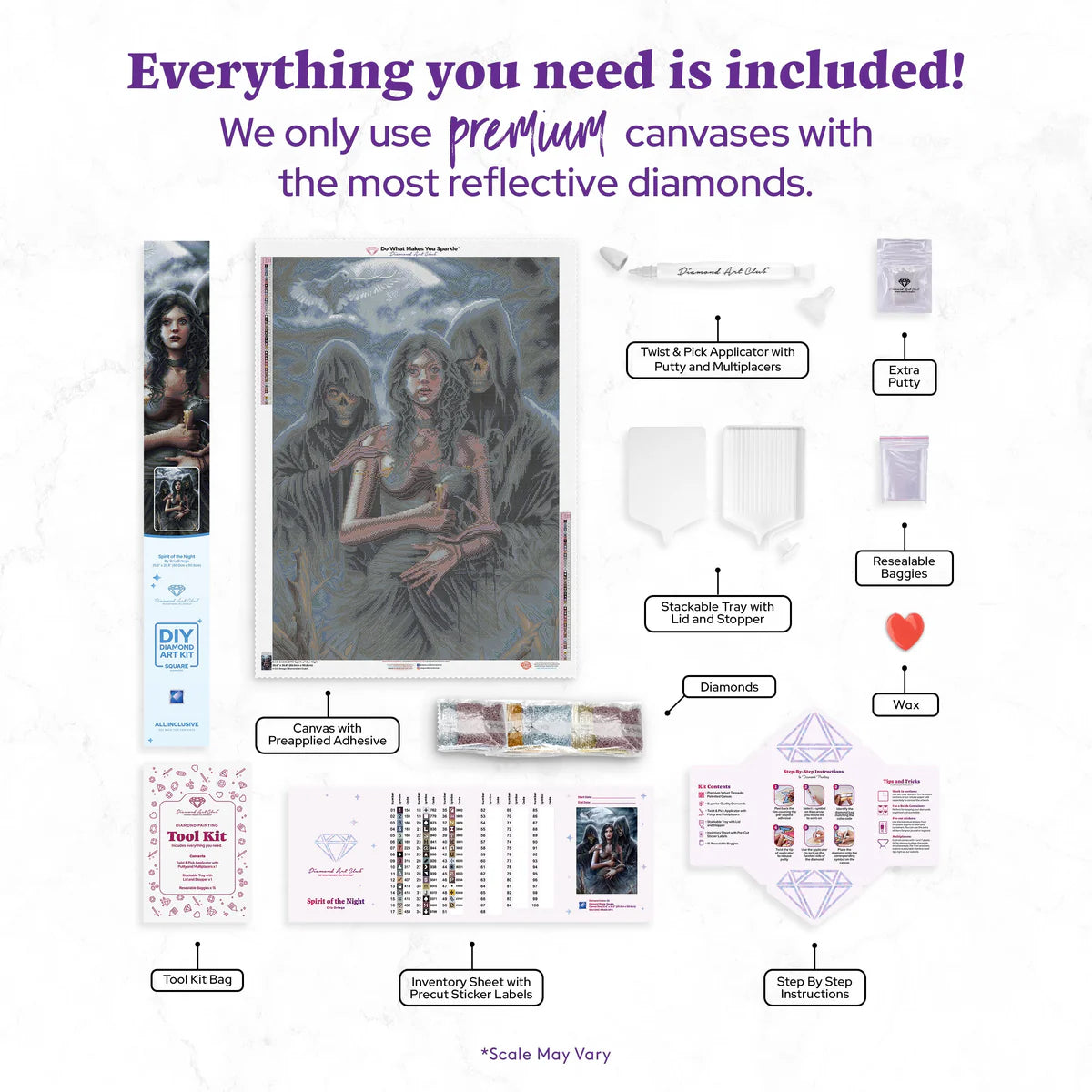 Spirit of the Night by Cris Ortega, Diamond Art Kit