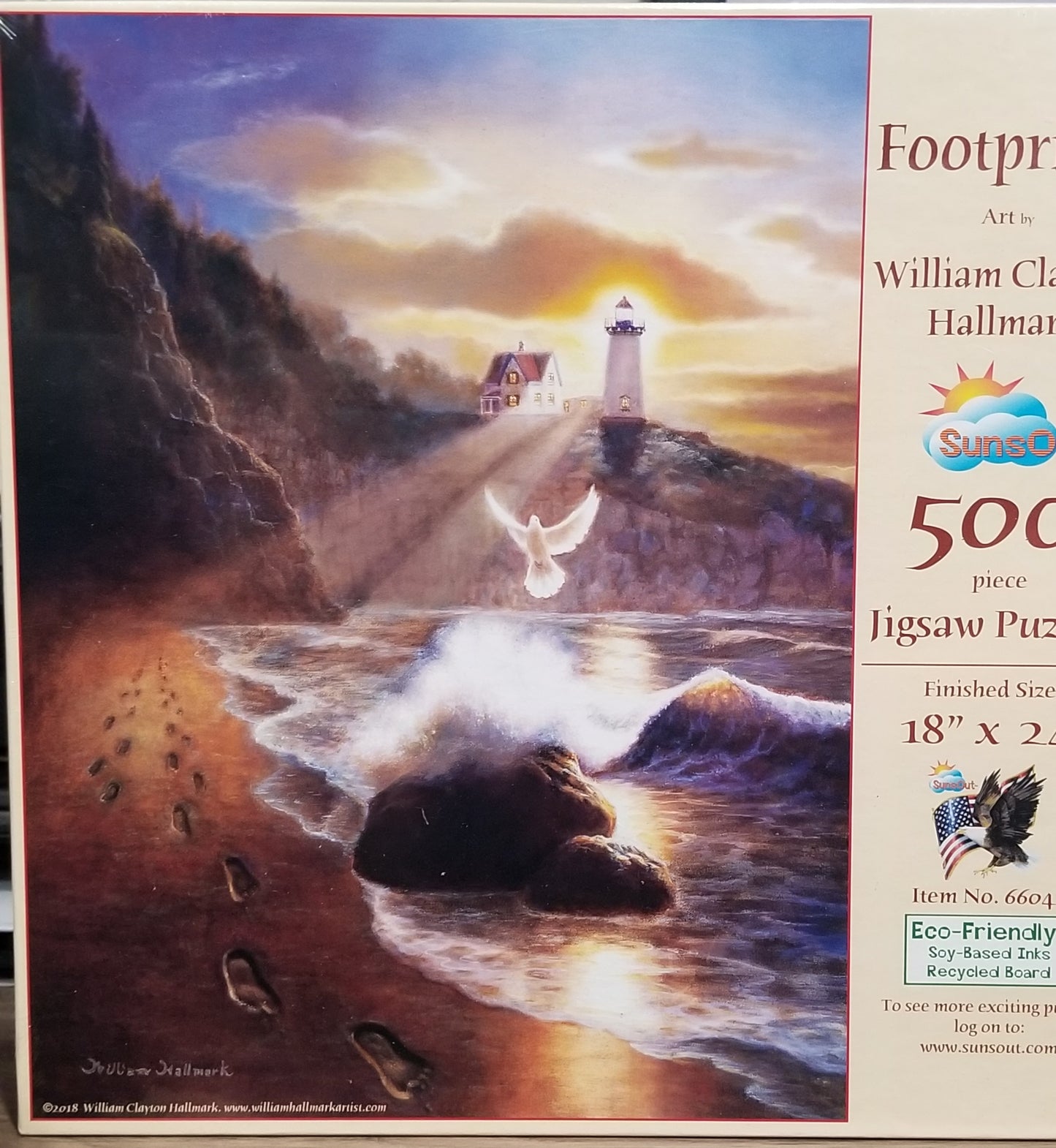 Footprints by William Clayton Hallmark, 500 Piece Puzzle