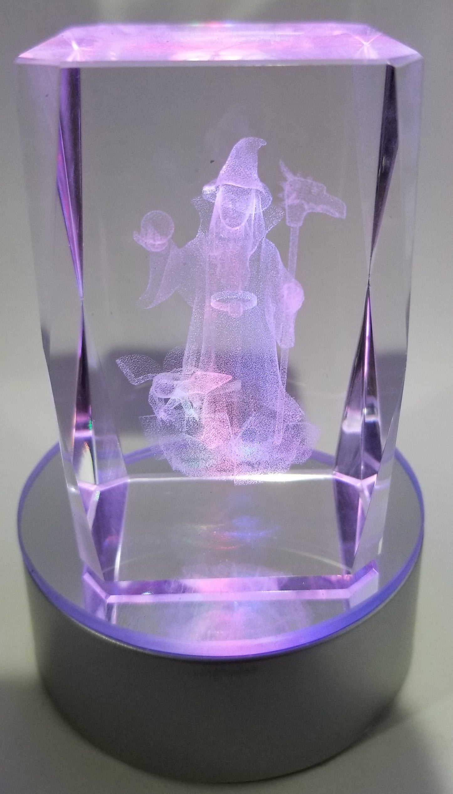 Hologram Crystal Wizard with Dragon staff
