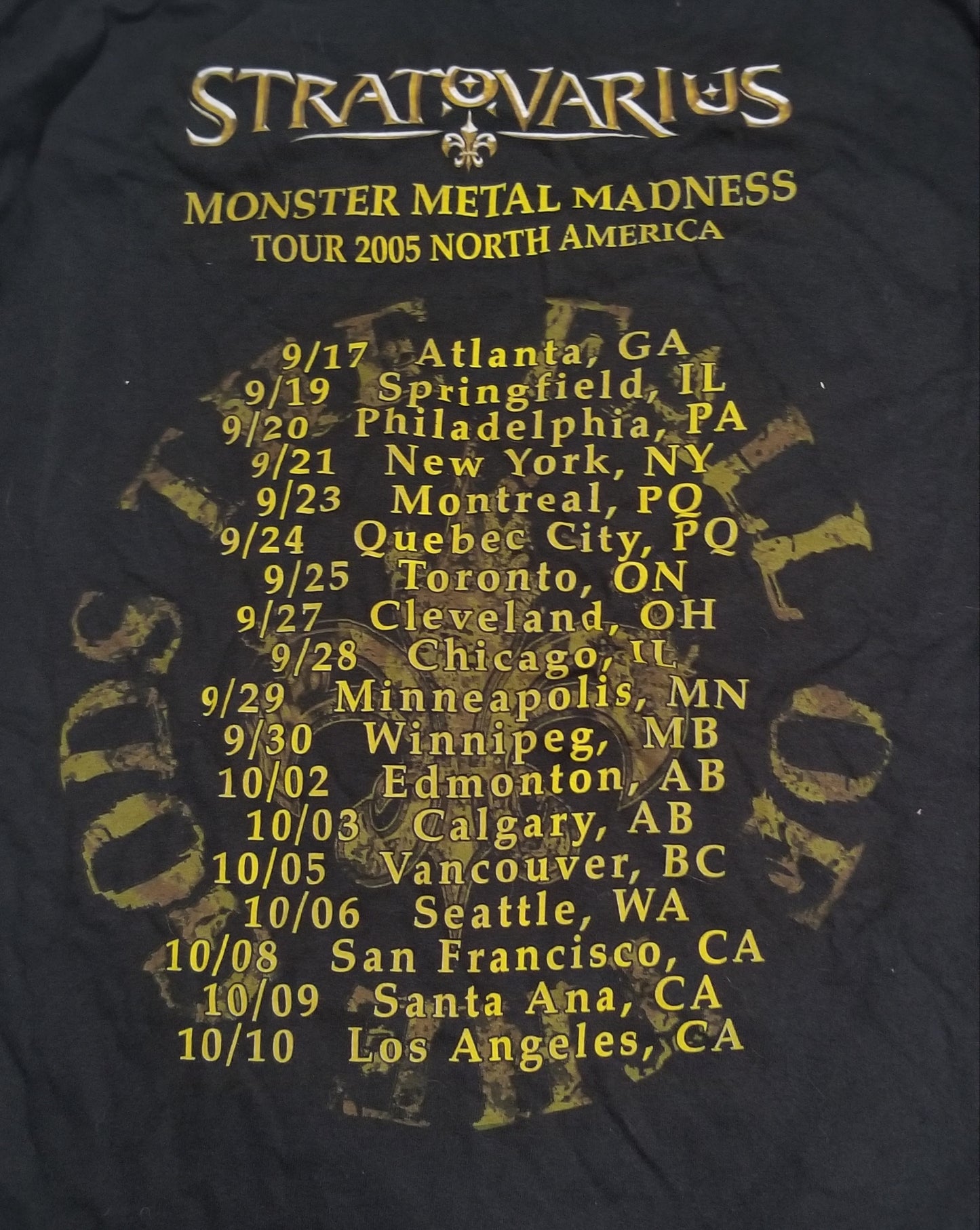 Stradivarius - 2005 North American Tour, T-Shirt
