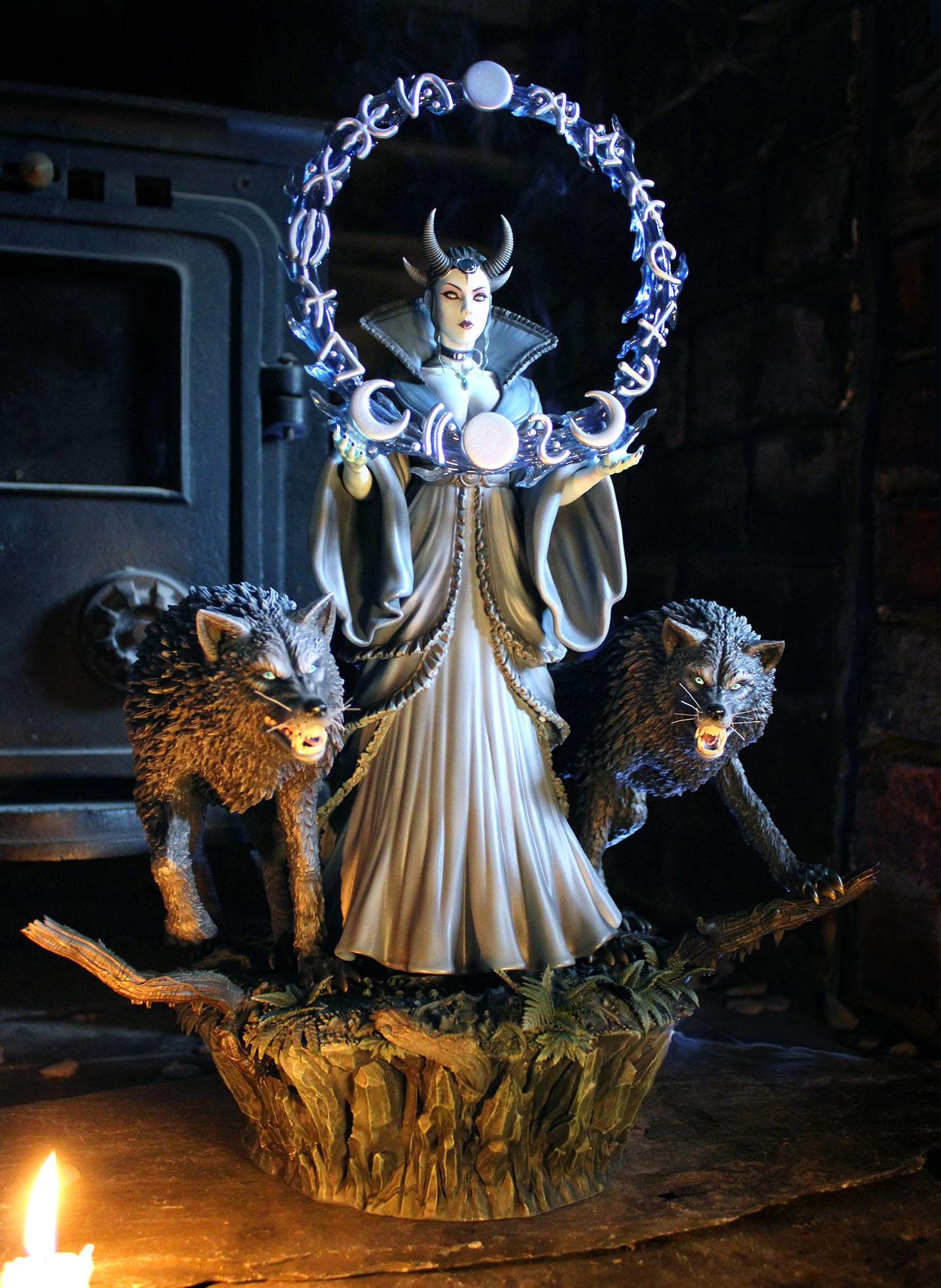 Anne Stokes Collection: Moon Witch Figurine – FairyPuzzled