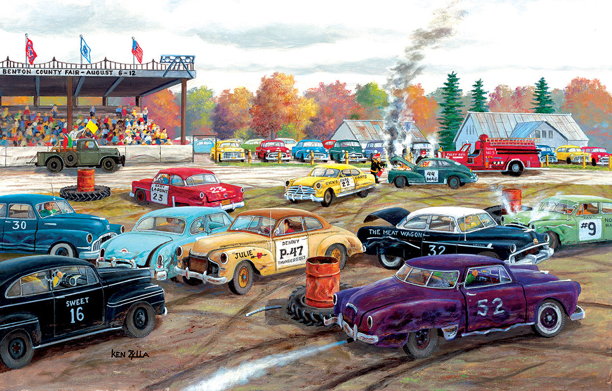 Demolition Derby by Ken Zylla, 1000 Piece Puzzle