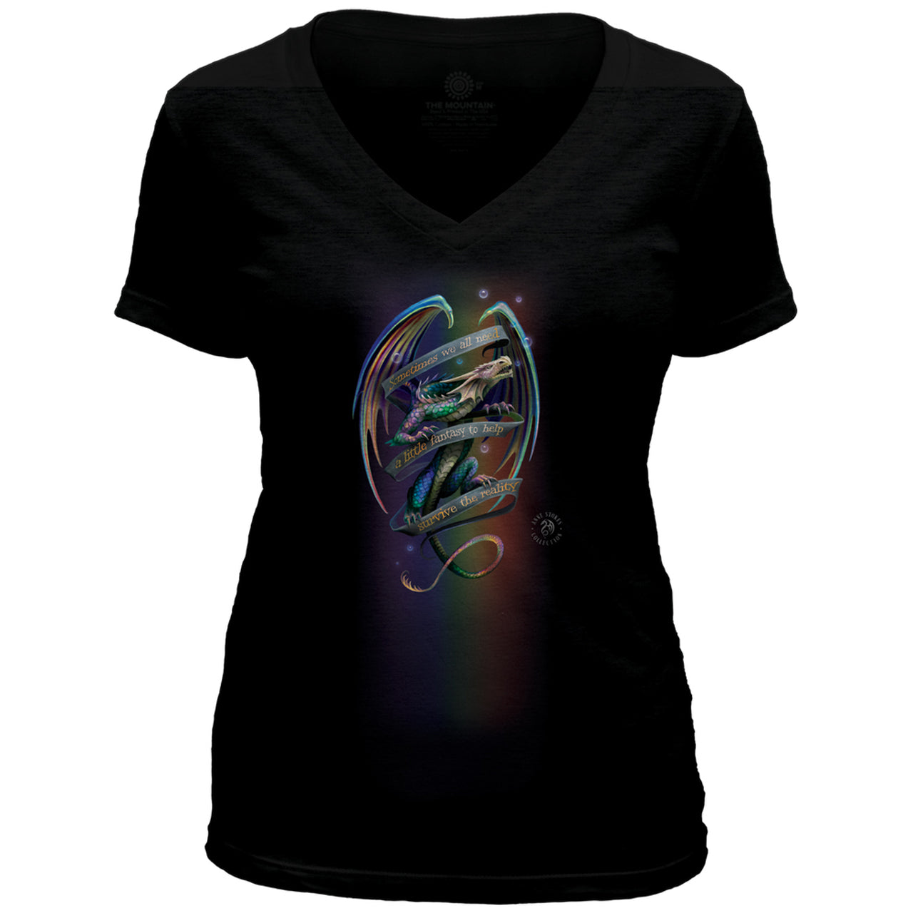 Sometimes by Anne Stokes Women's V-Neck Tri-blend Tee