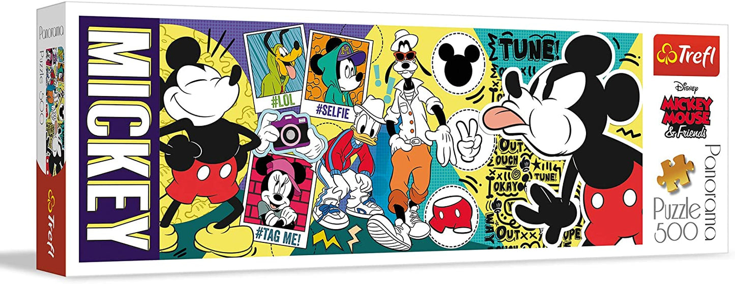 The Legendary Mickey Mouse by Disney, 500 Piece Panorama Puzzle