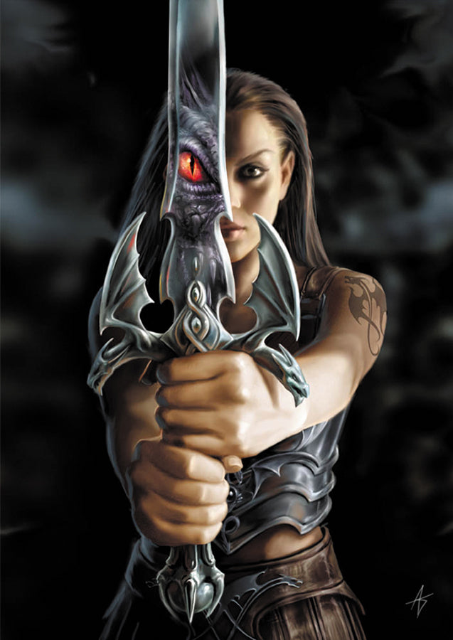 Dragon Reflection by Anne Stokes, Greeting Card