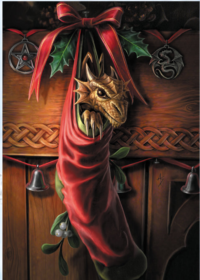 Magical Arrival by Anne Stokes, Greeting Card