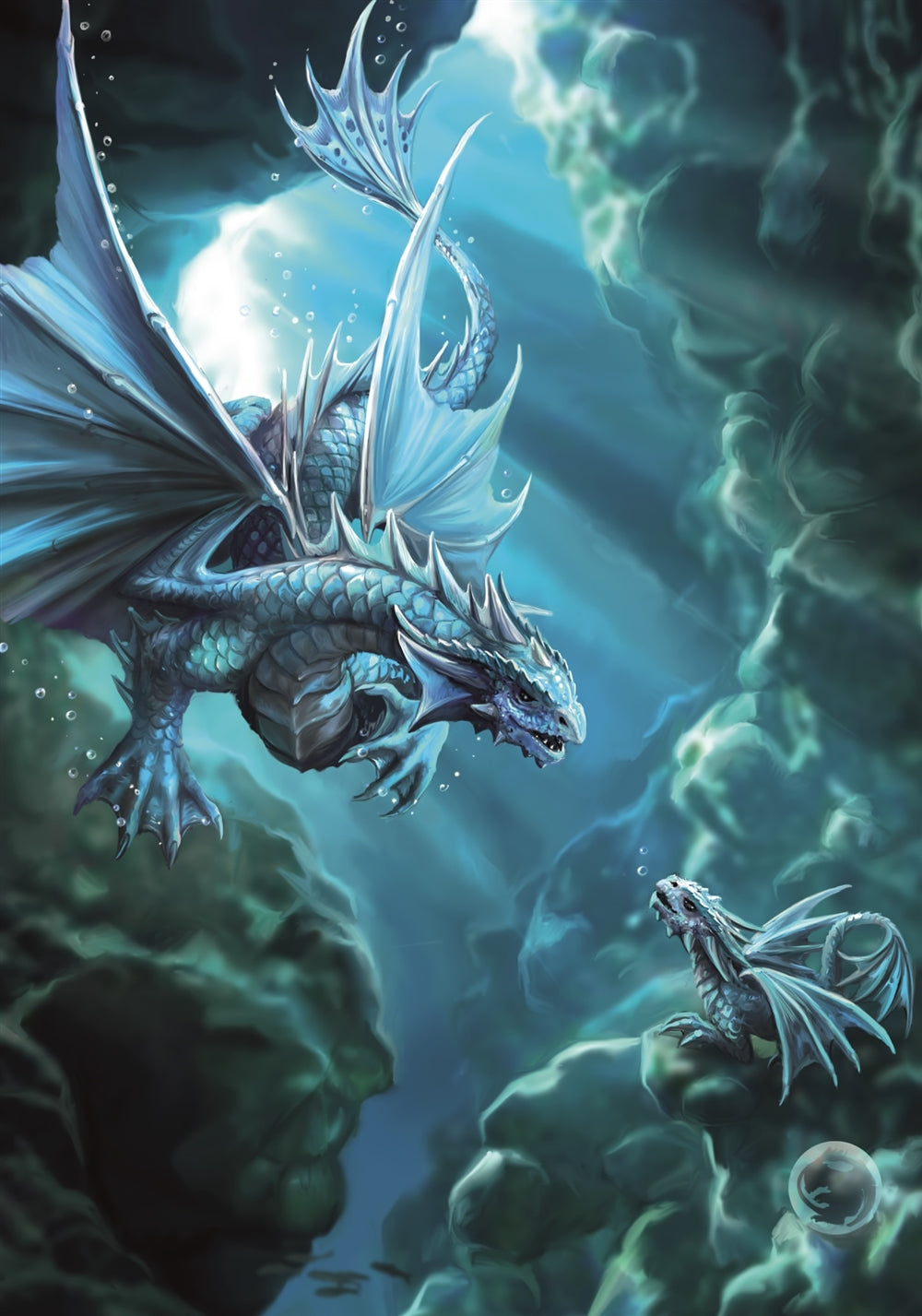 Water Dragon by Anne Stokes, Greeting Card