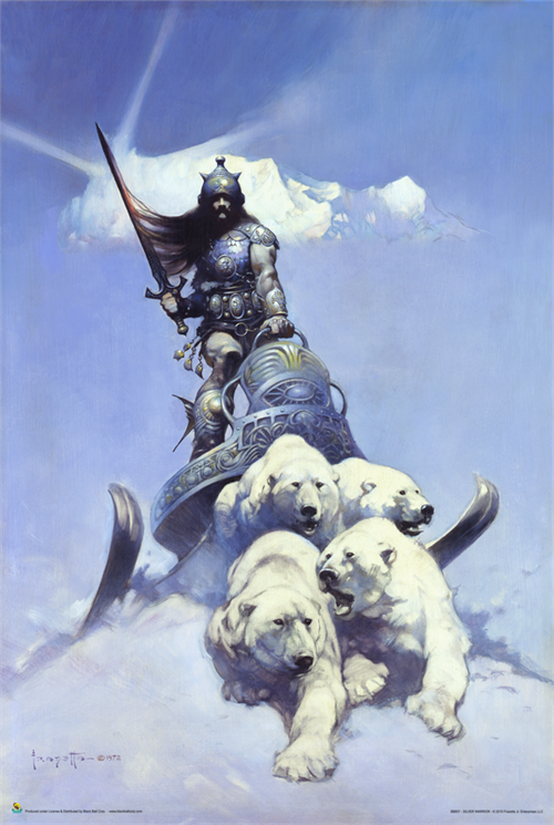 Silver Warrior By: Frank Frazetta, Poster – FairyPuzzled